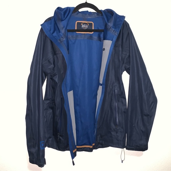 REI Jackets & Coats Rei Rain Jacket Womens Large Navy Blue Poshmark